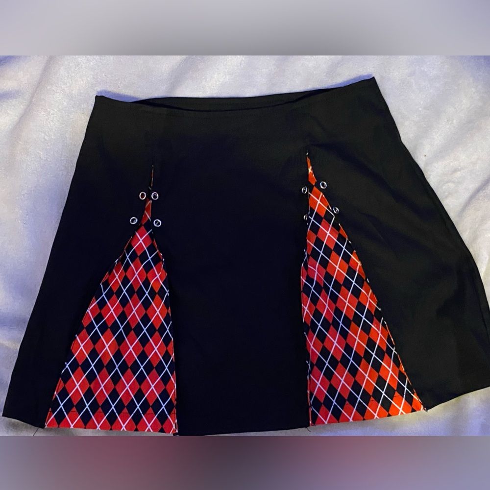 Black Plaid Gothic Straight/Pencil Skirt